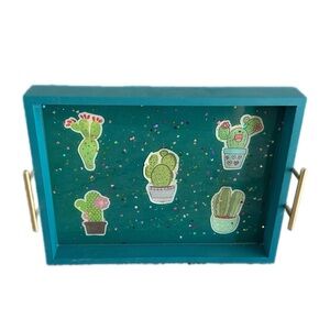 Resin Cactus Serving Tray